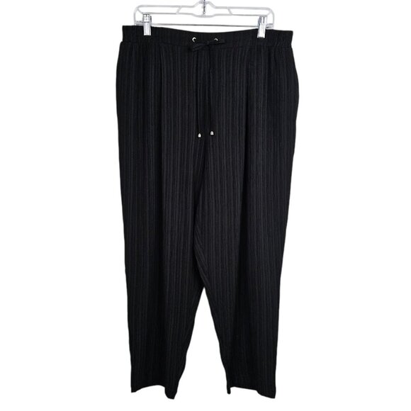SOHO APPAREL Ltd. Wide Leg Pull On Pants BLACK size L Preppy Chic Minimalist - Picture 1 of 7